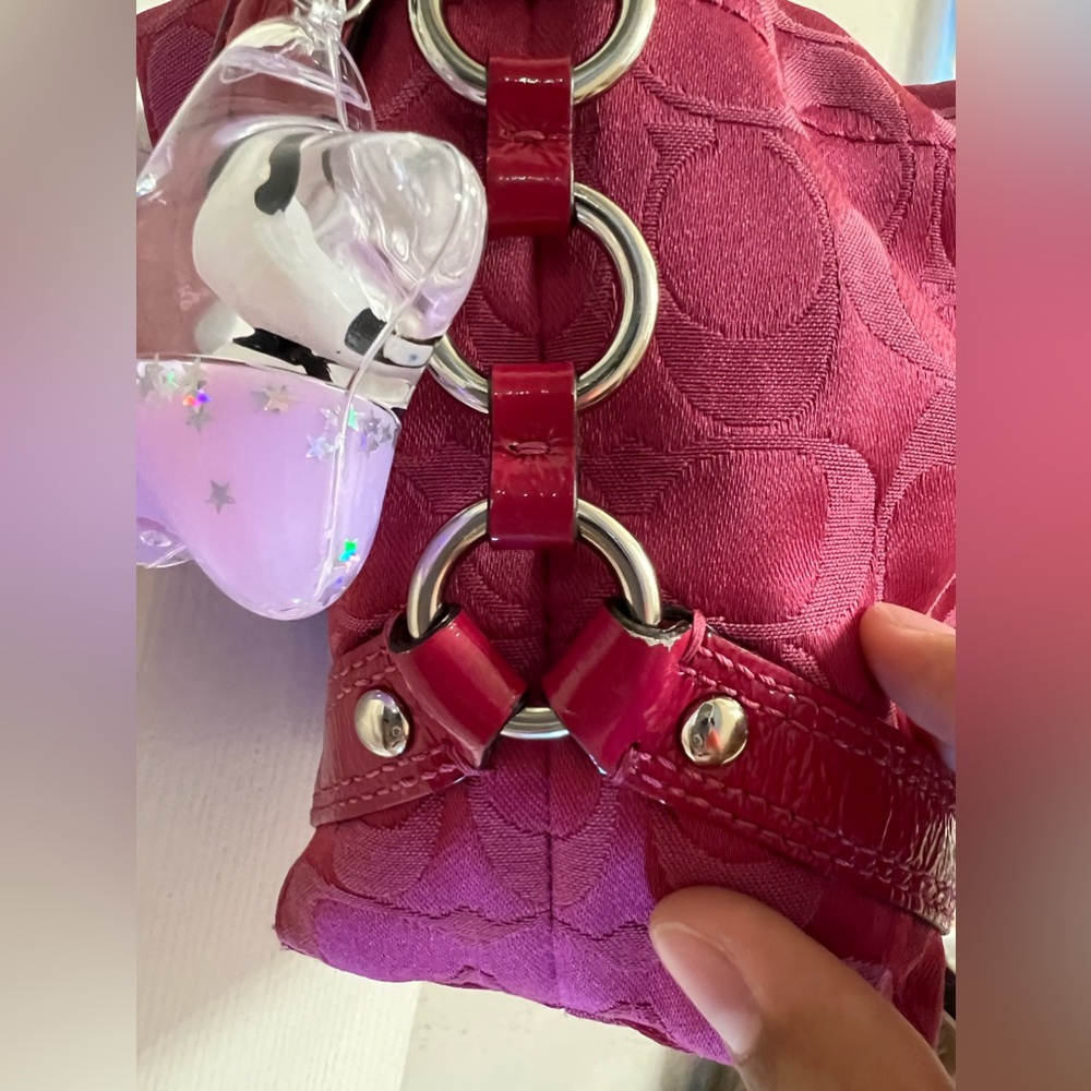 đź©·2010 Vintage Coach Signature Demi Carly hobo Shoulder Bag/Wristletđź©· - Picture 3 of 9